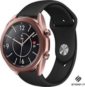 Siliconen Smartwatch bandje - Geschikt voor  Samsung Galaxy Watch 3 sport bandje 41mm - zwart - Strap-it Horlogeband / Polsband / Armband