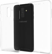 kwmobile 360 graden hoesje voor Samsung Galaxy A6+/A6 Plus (2018) - volledige bescherming - siliconen beschermhoes - transparant