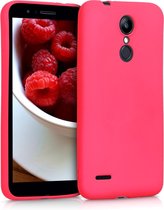 kwmobile telefoonhoesje voor LG K8 (2018) / K9 - Hoesje voor smartphone - Back cover in neon roze