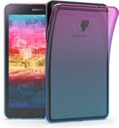 kwmobile hoes voor Samsung Galaxy Tab A 8.0 (2017) - siliconen beschermhoes voor tablet - Tweekleurig design - roze / blauw / transparant