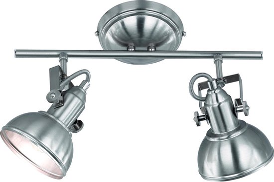 Trio Lighting Tommy 2 - Plafond spot - 2 lichts - L 365 mm - staal