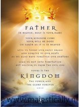 Poster - 50x70cm - Father in heaven - Bijbel - Christelijk - Majestic Ally - 1 stuk