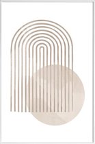 JUNIQE - Poster met kunststof lijst Abstract Rainbow -13x18 /Ivoor &
