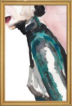 JUNIQE - Poster met houten lijst Forever Electric -20x30 /Groen & Roze