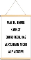 JUNIQE - Posterhanger Korken -40x60 /Wit & Zwart