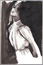 JUNIQE - Poster met kunststof lijst I Changed My Mind -13x18 /Wit &