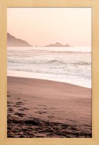 JUNIQE - Poster met houten lijst California Sunset Part 1 -13x18