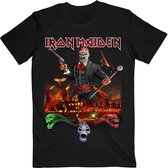 Iron Maiden Heren Tshirt -2XL- Legacy Of The Beast Live Album Zwart
