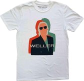 Paul Weller Heren Tshirt -S- Illustration Offset Wit