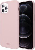 HappyCase Hoesje Siliconen Back Cover Roze Geschikt voor Apple iPhone 12 Pro Max