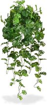 Monstera kunst hangplant 80cm - groen