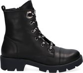 Braqeez 419787-589 Meisjes Biker Boots - Zwart - Leer - Veters