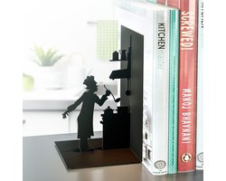 Balvi boekensteun Le Chef zwart metaal