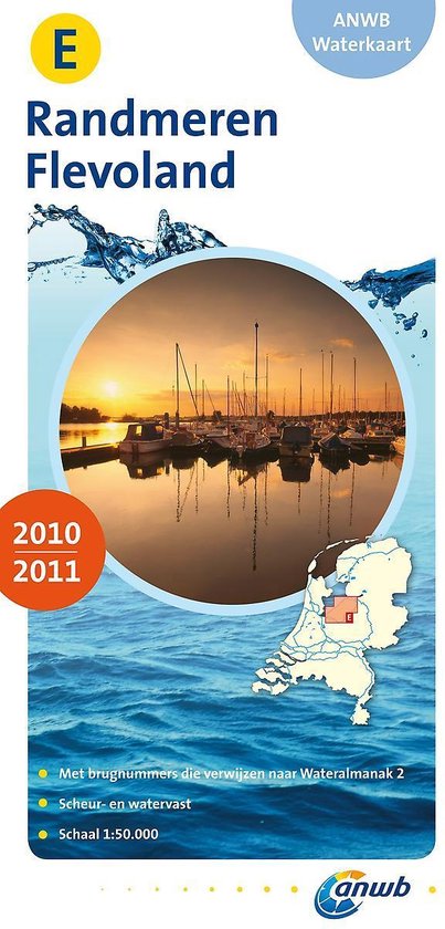 Cover van het boek 'ANWB Waterkaart / E Randmeren, Flevoland 2010/2011' van  ANWB