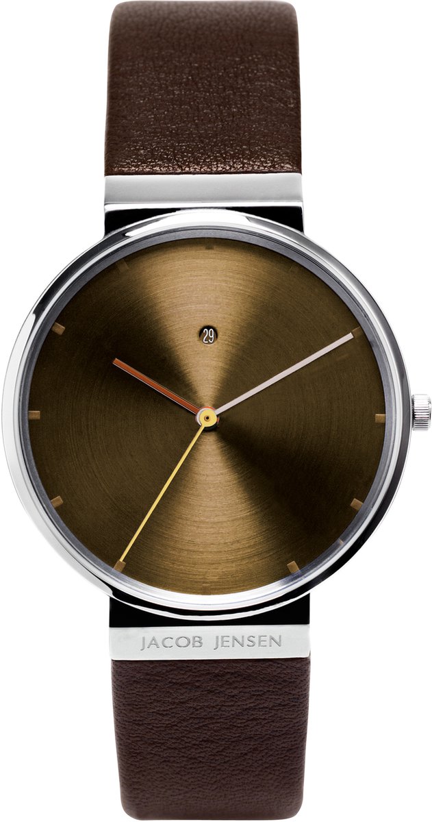 Jacob Jensen 843 horloge heren - bruin - edelstaal