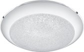 LED Plafondlamp - Plafondverlichting - Nitron Pontino - 20W - Natuurlijk Wit 4000K - Rond - Mat Wit - Glas