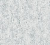 Steen tegel behang Profhome 361551-GU vliesbehang glad met natuur patroon mat grijs 5,33 m2