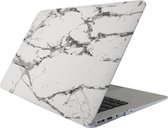 Macbook 12 inch case van By Qubix - Marble (grijs) - Macbook hoes Alleen geschikt voor Macbook 12 inch (model nummer: A1534, zie onderzijde laptop) - Eenvoudig te bevestigen macboo