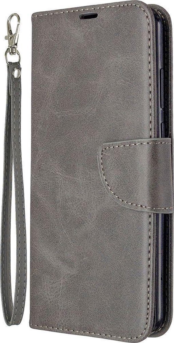 Mobigear Telefoonhoesje geschikt voor Huawei Y6p Hoesje | Mobigear Excellent Bookcase Portemonnee | Pasjeshouder voor 3 Pasjes | Telefoonhoesje voor Pinpas / OV Kaart / Rijbewijs - Grijs