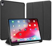 Apple iPad Air 4 10.9 (2020) Hoes - Dux Ducis - Domo Serie - Kunstlederen Bookcase - Zwart - Hoes Geschikt Voor Apple iPad Air 4 10.9 (2020)