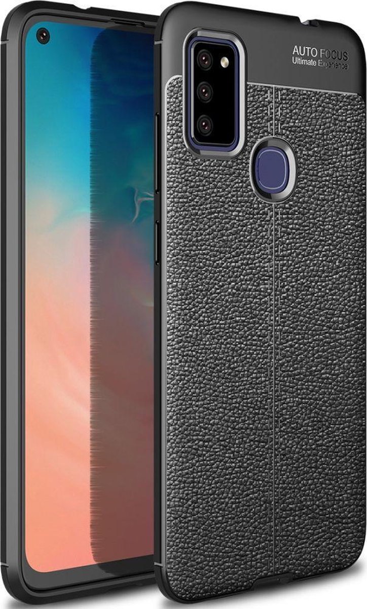 Mobigear Hoesje geschikt voor Samsung Galaxy M51 Telefoonhoesje Flexibel TPU | Mobigear Luxury Backcover | Galaxy M51 Case | Back Cover - Zwart