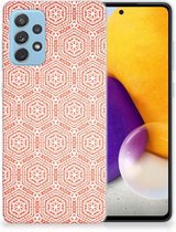 Hippe Hoesjes Geschikt voor Samsung Galaxy A72 Telefoon Hoesje Pattern Orange