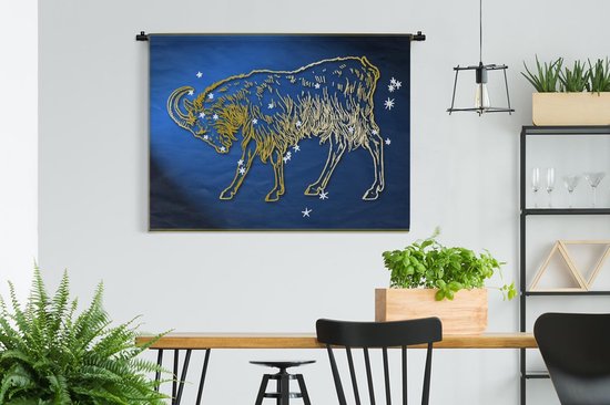 Tapisserie Constellations - Capricorne Constellation Tapisserie coton 150x112 cm - Tapisserie avec photo