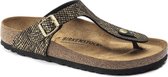 Birkenstock Gizeh Python slippers zwart - Maat 43