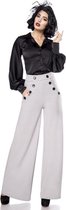 Belsira Wijde broek -XS- Marlene Grijs