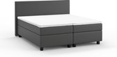 Karlsson Boxspring Autentik Tunn vlak met gestoffeerd matras - 140 x 200 cm - antraciet