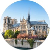 Muurcirkel Notre-Dame - FootballDesign | Forex kunststof 50 cm | Wandcirkel Notre-Dame Parijs