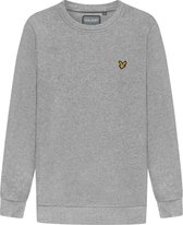 Lyle and Scott Back Print Crew Midlayer heren casual sweater midden grijs