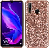 Glitterpoeder schokbestendig TPU-hoesje voor Huawei Nova 4 (rose goud)