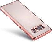 Voor Galaxy Note 8 Electroplating Side TPU beschermende achterkant beschermhoes (rose goud)