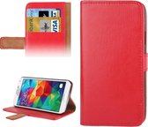 Crazy Horse structuur lederen hoesje met opbergruimte voor pinpassen opberg vakje & houder voor Samsung Galaxy S5 / G900 (rood)