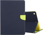 GOOSPERY FANCY DIARY voor iPad 10.2 Cross Texture Leather Case met kaartsleuf & houder & portemonnee (Navy Blue)