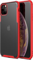 Krasbestendige TPU + acryl beschermhoes voor iPhone 11 Pro Max (rood)