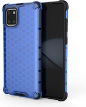 Voor Galaxy A71 Shockproof Honeycomb PC + TPU Case (blauw)