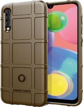 Voor Galaxy A70s Volledige dekking schokbestendige TPU Case (bruin)