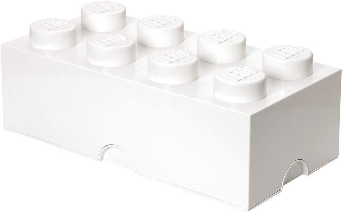 tong opslaan Sociale wetenschappen Lego Opbergbox Brick 8 - 50 cm x 25 cm x 18 cm - Wit | bol.com