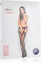 Jarretel panty met hartjes - Wit - One Size (S-L 34 - 40) - Wit - Sexy Lingerie & Kleding - Beenmode -  Dames Lingerie - Kousen