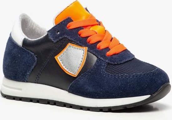Groot leren jongens sneakers - Blauw - Maat 20 - Echt leer - Uitneembare  zool | bol.com