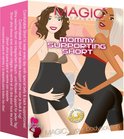 Doos met illustraties van twee zwangere vrouwen in zwarte shapewear shorts.