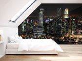 Professioneel Fotobehang Manhattan - donker grijs - Sticky Decoration - fotobehang - decoratie - woonaccesoires - inclusief gratis hobbymesje - 562 cm breed x 380 cm hoog - in 7 verschillende