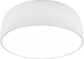 LED Plafondlamp - Plafondverlichting - Torna Barnon - E27 Fitting - 4-lichts - Rond - Mat Wit - Aluminium