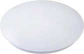 LED Plafondlamp - Basic - Opbouw Rond 15W - Helder/Koud Wit 6400K - Mat Wit Aluminium - Ø230mm