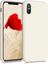 kwmobile telefoonhoesje voor Apple iPhone XS - Hoesje met siliconen coating - Smartphone case in maanglans