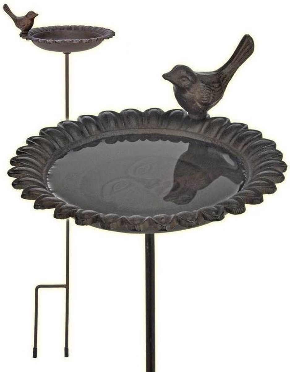 Hi 2 in 1 vogelbad en voederplaats gietijzer