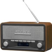 Denver DAB Radio - Retro Radio - DAB+/ FM Radio - Bluetooth - LCD Scherm - AUX - DAB18 - Hout