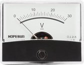 Velleman Analoge voltmeter, inbouwmontage, voor DC-spanningen tot 30 V, met nulregelaar, 60 mm x 47 mm